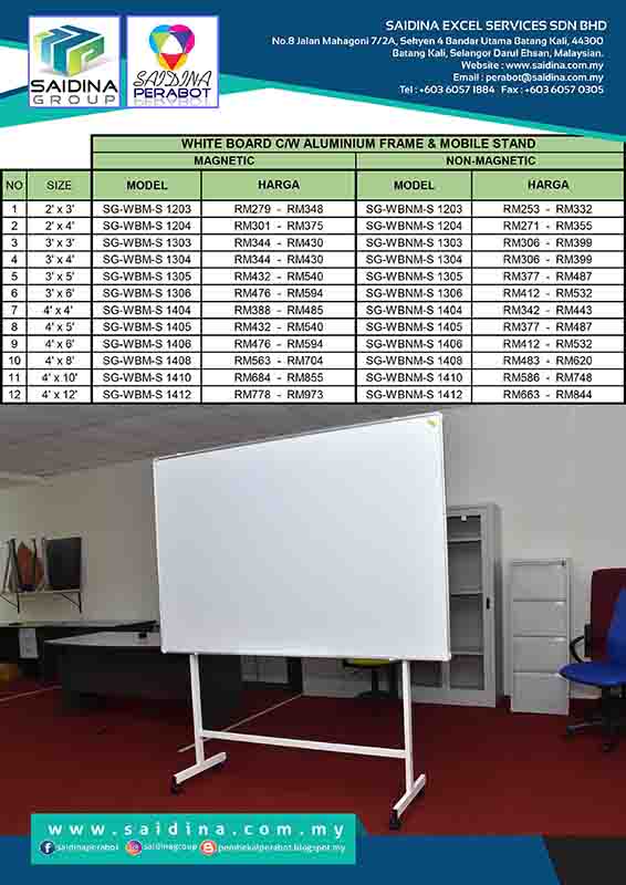 White Board cw Mobile Stand
